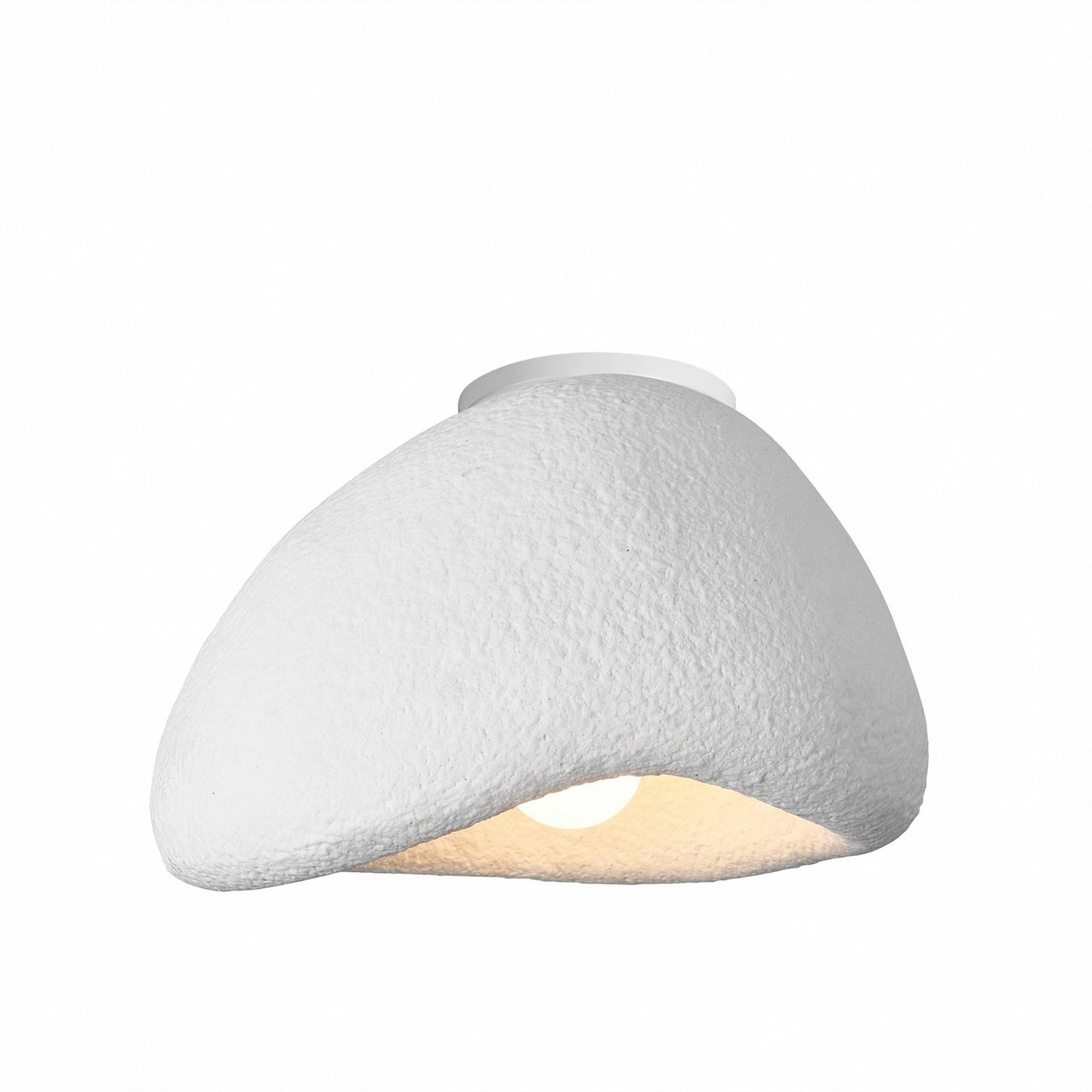 Dainolite Pilar 16in 1-Light Flush Mount | Contemporary Matte White Foam and Metal | Living Room & Bedroom Ceiling Light | 15.75 x | Model PLR-151FH-MW