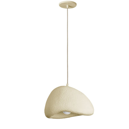 Dainolite Pilar 16in 1-Light Pendant | Contemporary Matte Beige Foam and Metal | Kitchen Island & Foyer | 15.75 x 15.75 x 10 in | Model PLR-151P-MBG