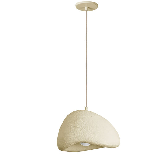 Dainolite Pilar 16in 1-Light Pendant | Contemporary Matte Beige Foam and Metal | Kitchen Island & Foyer | 15.75 x 15.75 x 10 in | Model PLR-151P-MBG