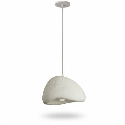 Dainolite Pilar 15.75in 1-Light Pendant | Contemporary Matte Linen Foam and Metal | Kitchen Island & Foyer | 15.75 x 15.75 x 10 in | Model PLR-151P-MLN