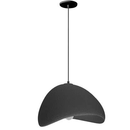 Dainolite Pilar 20in 1-Light Pendant | Contemporary Matte Black Foam and Metal | Kitchen Island & Dining Room | 19.75 x 19.75 x 12 in | Model PLR-191P-MB