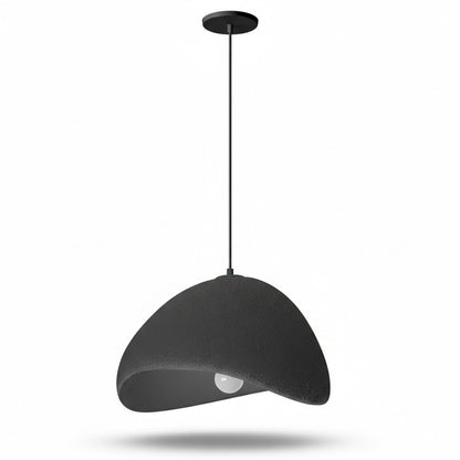 Dainolite Pilar 20in 1-Light Pendant | Contemporary Matte Black Foam and Metal | Kitchen Island & Dining Room | 19.75 x 19.75 x 12 in | Model PLR-191P-MB