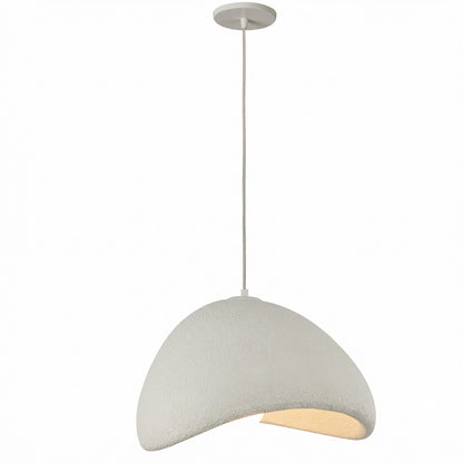 Dainolite Pilar 20in 1-Light Pendant | Contemporary Matte Linen Foam and Metal | Kitchen Island & Dining Room | 19.75 x 19.75 x 12 in | Model PLR-191P-MLN