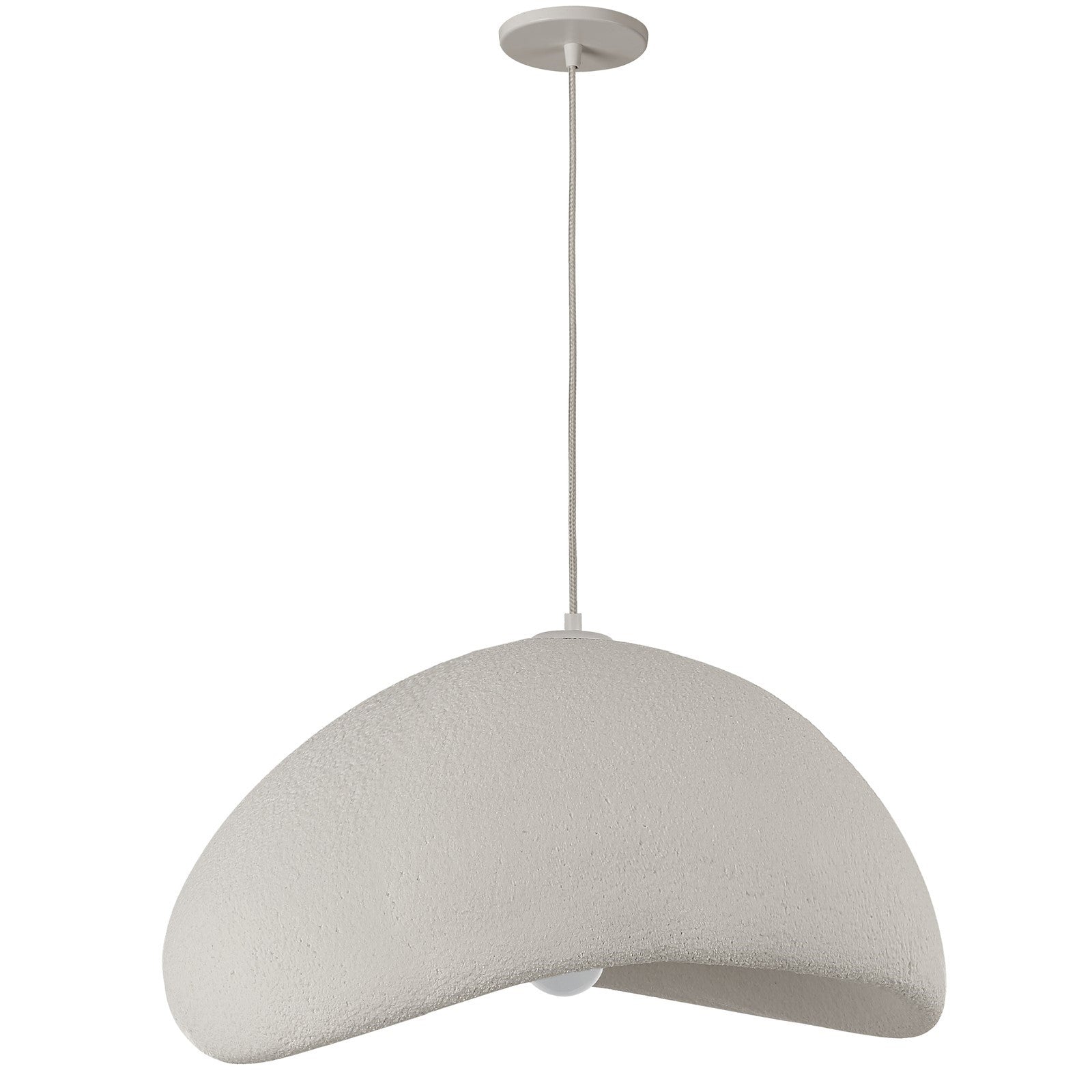 Dainolite Pilar 24in 1-Light Pendant | Contemporary Matte Linen Foam | Kitchen Island & Dining Room | 23.75 x 23.75 x 14 in | Model PLR-231P-MLN