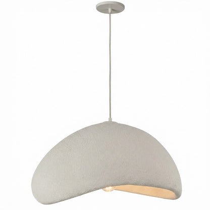 Dainolite Pilar 24in 1-Light Pendant | Contemporary Matte Linen Foam | Kitchen Island & Dining Room | 23.75 x 23.75 x 14 in | Model PLR-231P-MLN