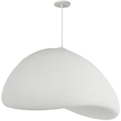 Dainolite Pilar 32in 1-Light Pendant | Contemporary Matte White Foam | Kitchen Island & Dining Room | 31.5 x 31.5 x 15.75 in | Model PLR-311P-MW