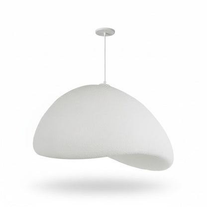 Dainolite Pilar 32in 1-Light Pendant | Contemporary Matte White Foam | Kitchen Island & Dining Room | 31.5 x 31.5 x 15.75 in | Model PLR-311P-MW