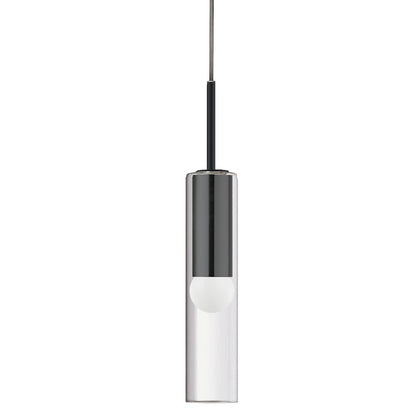 Dainolite Palmer 17in 1-Light Pendant | Modern Matte Black and Clear Glass | Kitchen Island & Dining Room | 40W, Dimmable | Model PMR-171P-MB