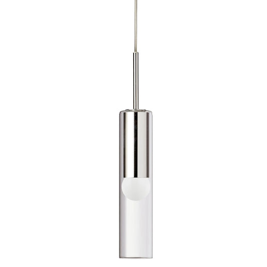 Dainolite Palmer 1-Light Pendant | Modern Polished Chrome and Clear Glass | Kitchen Island & Dining Room | 3 x 3 x 17 in | Model PMR-171P-PC