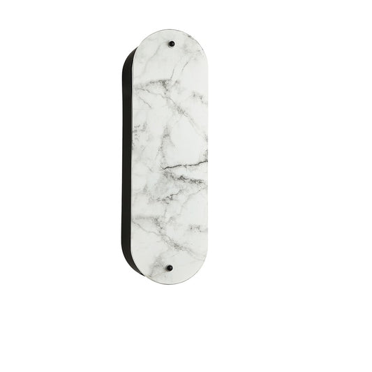 Dainolite Pascal 16in 2-Light Wall Sconce | Contemporary Matte Black and Alabaster Faux Alabaster | Hallway & Bedroom | Model PSC-162W-MB