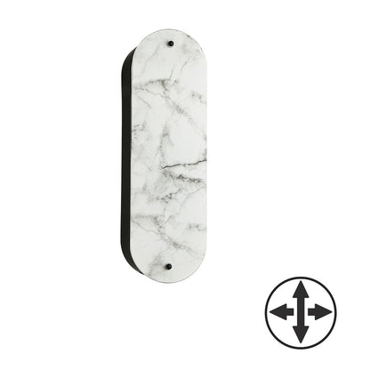 Dainolite Pascal 16in 2-Light Wall Sconce | Contemporary Matte Black and Alabaster Faux Alabaster | Hallway & Bedroom | Model PSC-162W-MB