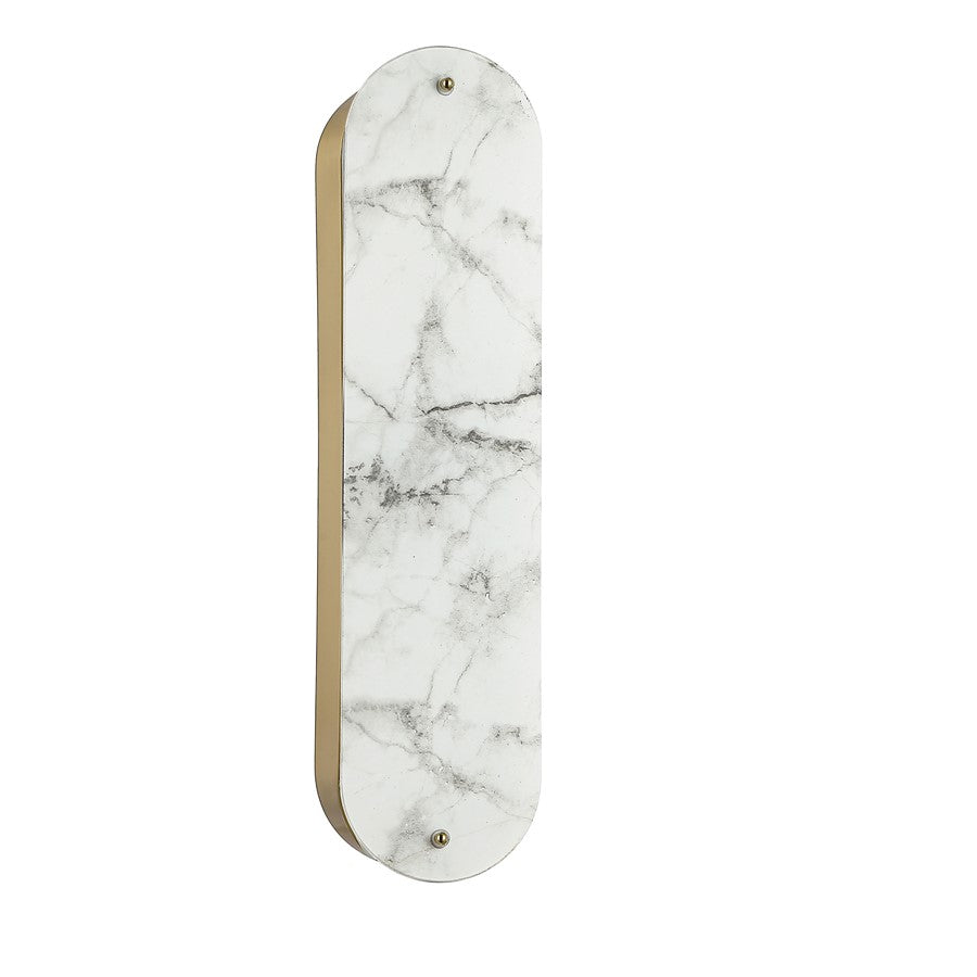 Dainolite Pascal 20in 2-Light Wall Sconce | Contemporary Aged Brass and Alabaster Faux Alabaster | Hallway & Bedroom | Model PSC-202W-AGB
