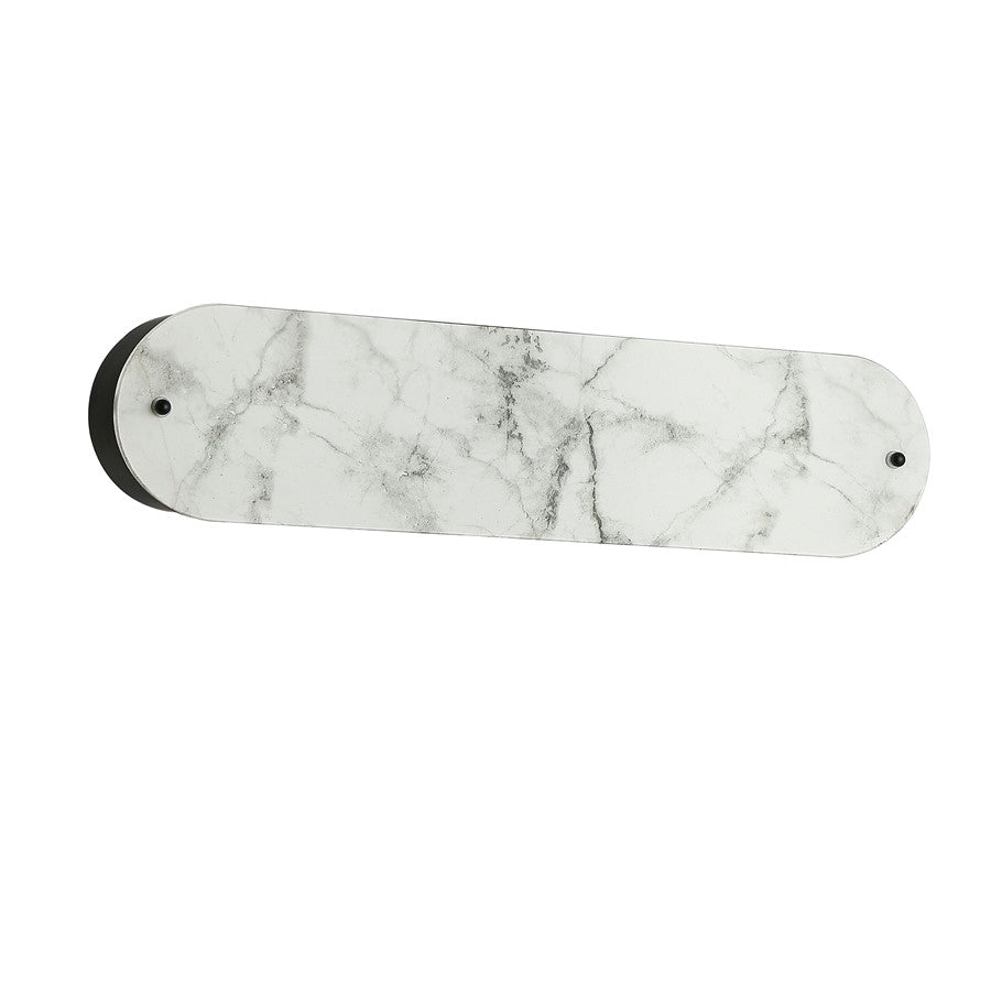 Dainolite Pascal 20in 2-Light Wall Sconce | Contemporary Matte Black and Alabaster Faux Alabaster | Hallway & Bedroom | Model PSC-202W-MB