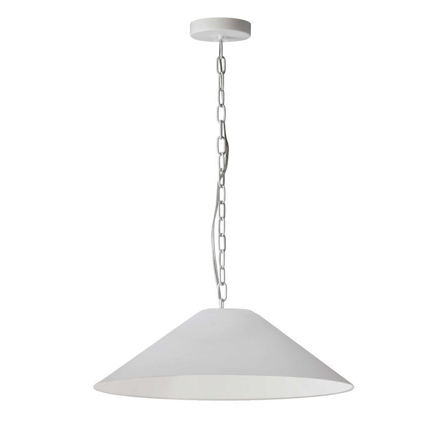Dainolite Presley 26in 1-Light Medium Pendant | Transitional White Fabric and HardBack Shade | Kitchen Island & Dining Room | 26 x 26 | Model PSY-M-MW-790