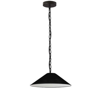 Dainolite Presley 20in 1-Light Pendant | Transitional Matte Black Fabric and Black HardBack Shade | Kitchen Island & Dining Room | 20 | Model PSY-S-MB-797