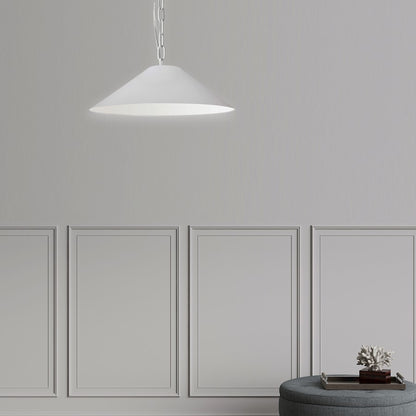 Dainolite Presley 20in 1-Light Pendant | Transitional White Fabric and Matte White Metal | Kitchen Island & Dining Room | 20 x 20 x 7 | Model PSY-S-MW-790
