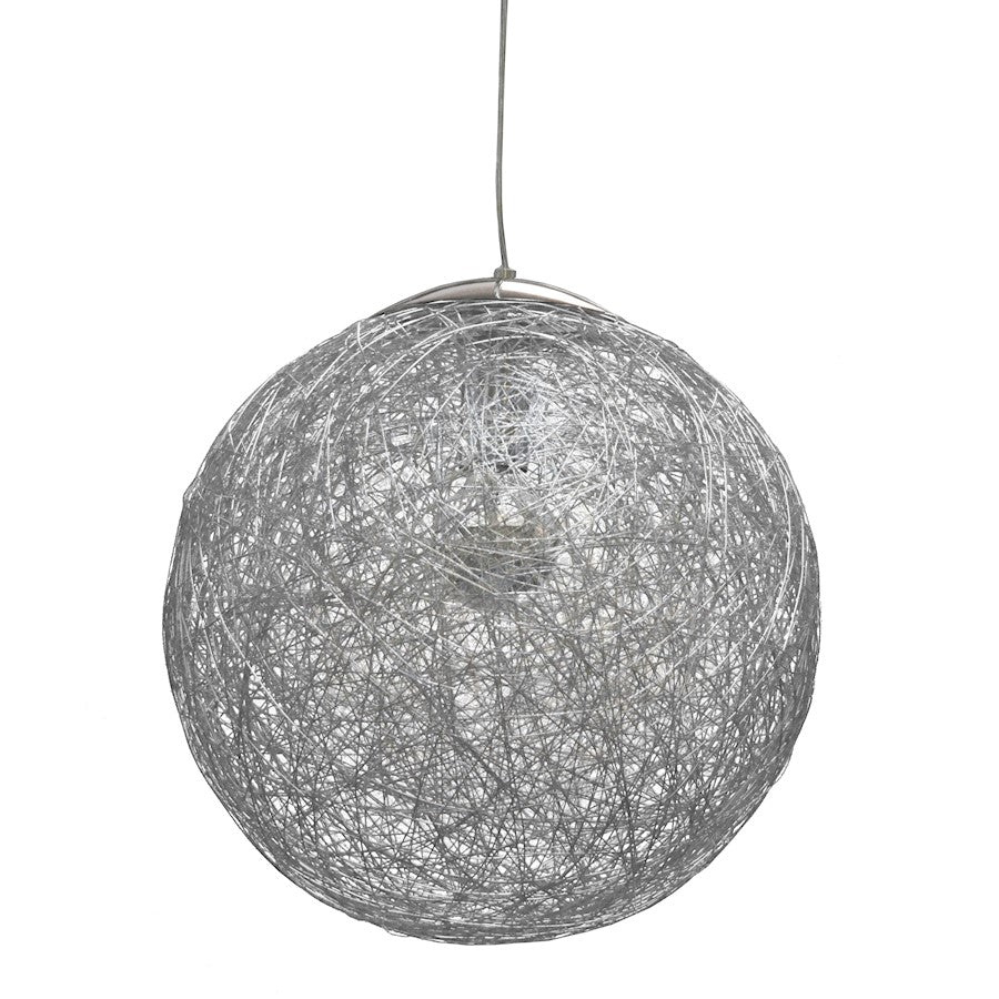 Dainolite Payton 16in 1-Light Pendant | Contemporary Aluminum Metal | Kitchen Island & Dining Room | 16 x 16 x 16 in | Model PTN-151P-AL