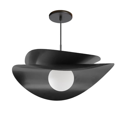 Dainolite Paven 20in 1-Light LED Pendant | Contemporary Matte Black Metal | Kitchen & Dining Room | 20 x 20 x 12 in | Model PVN-2015LEDP-MB