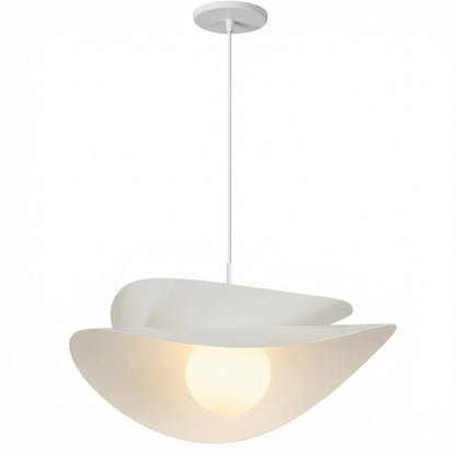 Dainolite Paven 20in 1-Light LED Pendant | Contemporary Matte White Metal and Opal Glass | Dining Room & Foyer | 20 x 20 x 12 in | Model PVN-2015LEDP-MW