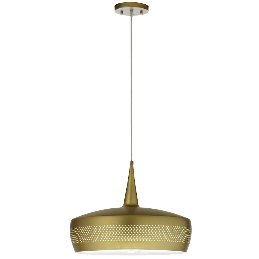 Dainolite Pixie 16in 1-Light Pendant | Transitional Aged Brass Metal | Kitchen Island & Foyer | 16 x 16 x 12 in | Model PXE-161P-AGB