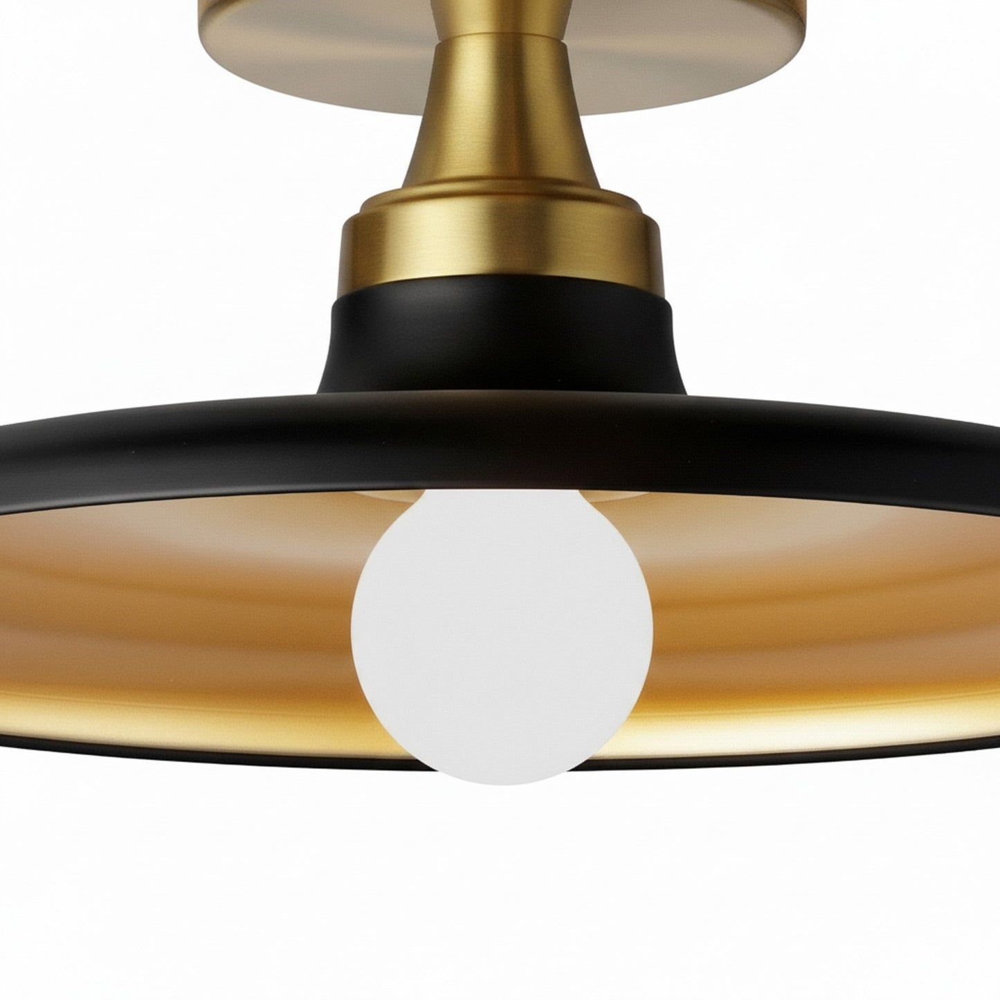 Dainolite Quentin 12in 1-Light Flush Mount | Contemporary Aged Brass Metal Shade | Living Room & Bedroom Ceiling Light | 12 x 12 | Model QTN-121SF-MB-AGB
