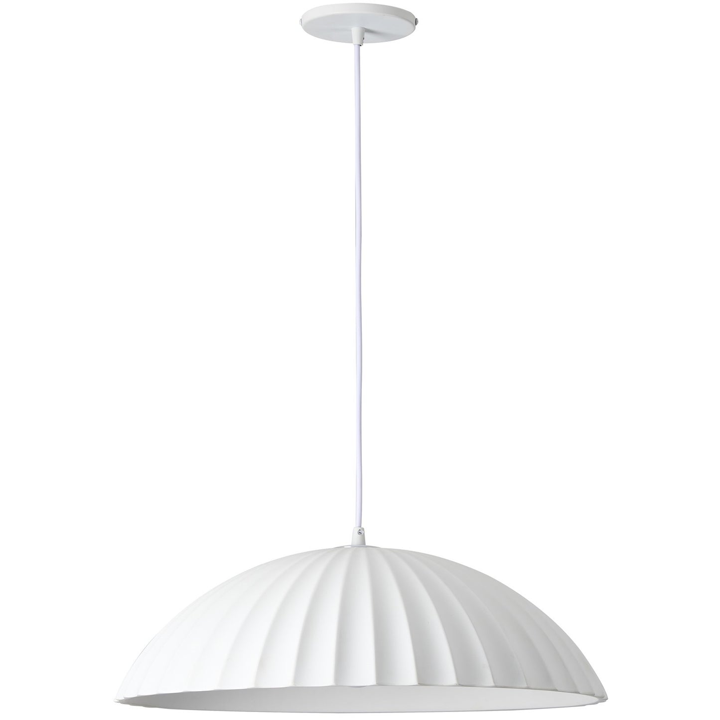 Dainolite Rain 19.25in 1-Light Pendant | Transitional Matte White Metal and Plaster Shade | Kitchen Island & Dining Room | 19.25 x | Model RAI-201P-MW