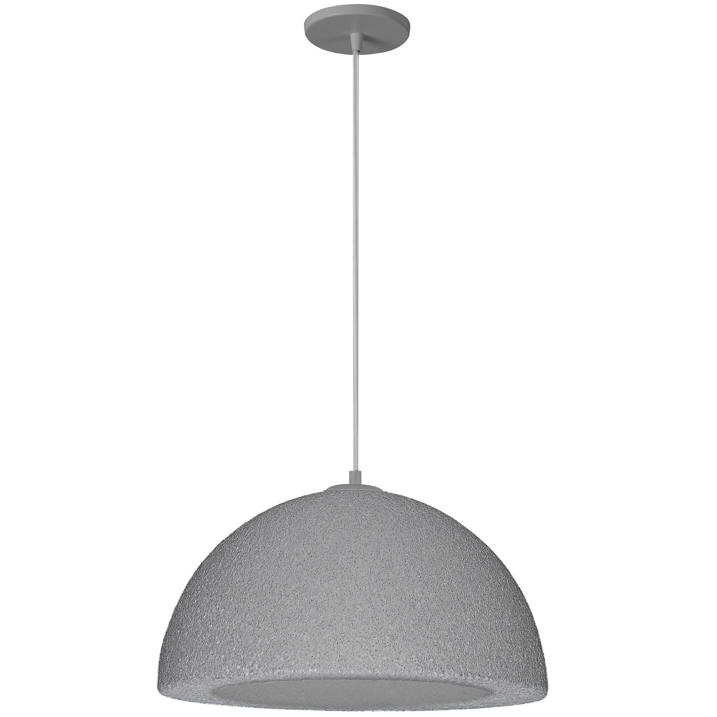 Dainolite Reese 16in 1-Light Pendant | Transitional Grey Foam and Metal | Kitchen Island & Dining Room | 16 x 16 x 8 in, Damp Rated | Model REE-161P-GRY
