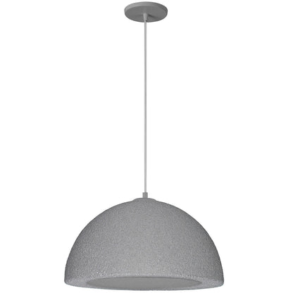 Dainolite Reese 16in 1-Light Pendant | Transitional Grey Foam and Metal | Kitchen Island & Dining Room | 16 x 16 x 8 in, Damp Rated | Model REE-161P-GRY