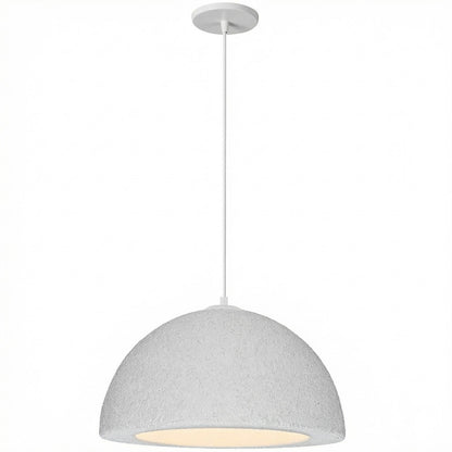 Dainolite Reese 16in 1-Light Pendant | Transitional Matte White Foam Dome | Kitchen Island & Dining Room | 16 x 16 x 8 in | Model REE-161P-MW