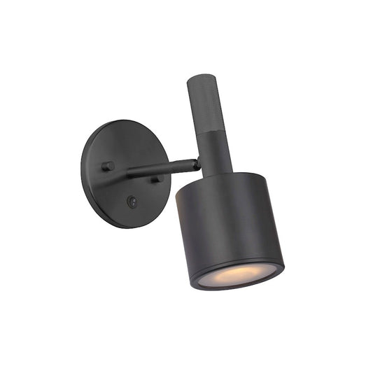 Dainolite Rhoswen 1-Light Wall Sconce | Contemporary Matte Black and Clear Frosted Acrylic | Covered Patio & Entryway | Model RHS-1W-MB