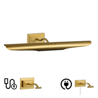 Dainolite Roselyn 22in 2-Light Picture Light | Contemporary Aged Brass Metal | Living Room & Office Art Lighting | 9 x 22 x 4.75 in | Model RSN-222PIC-AGB