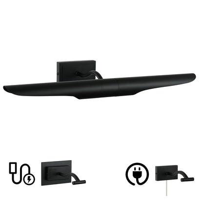 Dainolite Roselyn 22in 2-Light Picture Light | Contemporary Matte Black Metal | Living Room & Office Art Lighting | 9 x 22 x 4.75 in | Model RSN-222PIC-MB