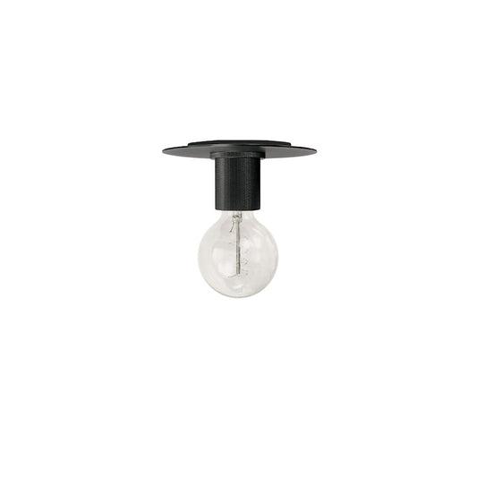 Dainolite Roswell 8in 1-Light Flush Mount | Transitional Matte Black Metal | Hallway & Bedroom Ceiling Light | 8 x 8 x 3 in | Model RSW-61FH-MB