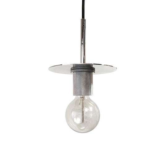 Dainolite Roswell 8in 1-Light Pendant | Transitional Polished Chrome Metal | Kitchen Island & Dining Room | 8 x 8 x 6 in | Model RSW-61P-PC