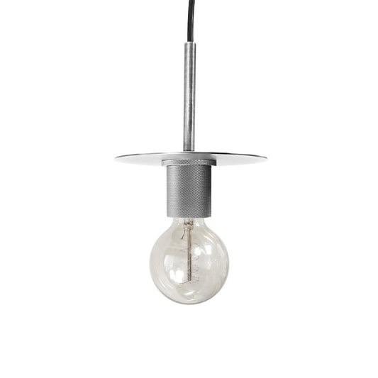 Dainolite Roswell 8in 1-Light Pendant | Transitional Satin Chrome Metal | Kitchen Island & Dining Room | 8 x 8 x 6 in | Model RSW-61P-SC