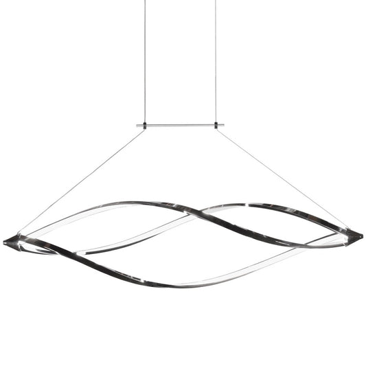 Dainolite Selent 43in 1-Light Horizontal Pendant | Polished Chrome Stainless Steel | Kitchen Island & Dining Room | 11 x 43 x 11 in | Model SEL-43HP-PC