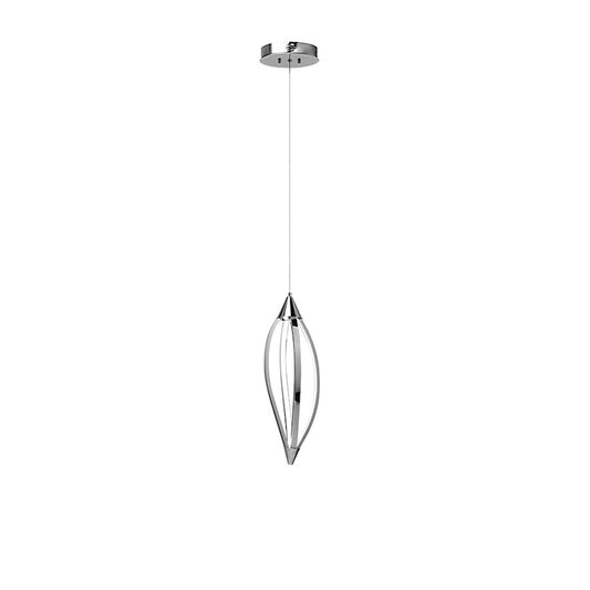 Dainolite Selene 6in 1-Light Pendant | Contemporary Polished Chrome and White Acrylic Diffuser | Kitchen Island & Dining Room | Model SEL-6P-PC