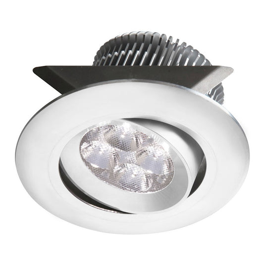 Dainolite SMP-LED-8-WH 8W White Adjustable Mini LED Pot Light | Cabinet Under-Cabinet Light | 460lm 3000K Dimmable | 3.31in Trim | Model SMP-LED-8-WH