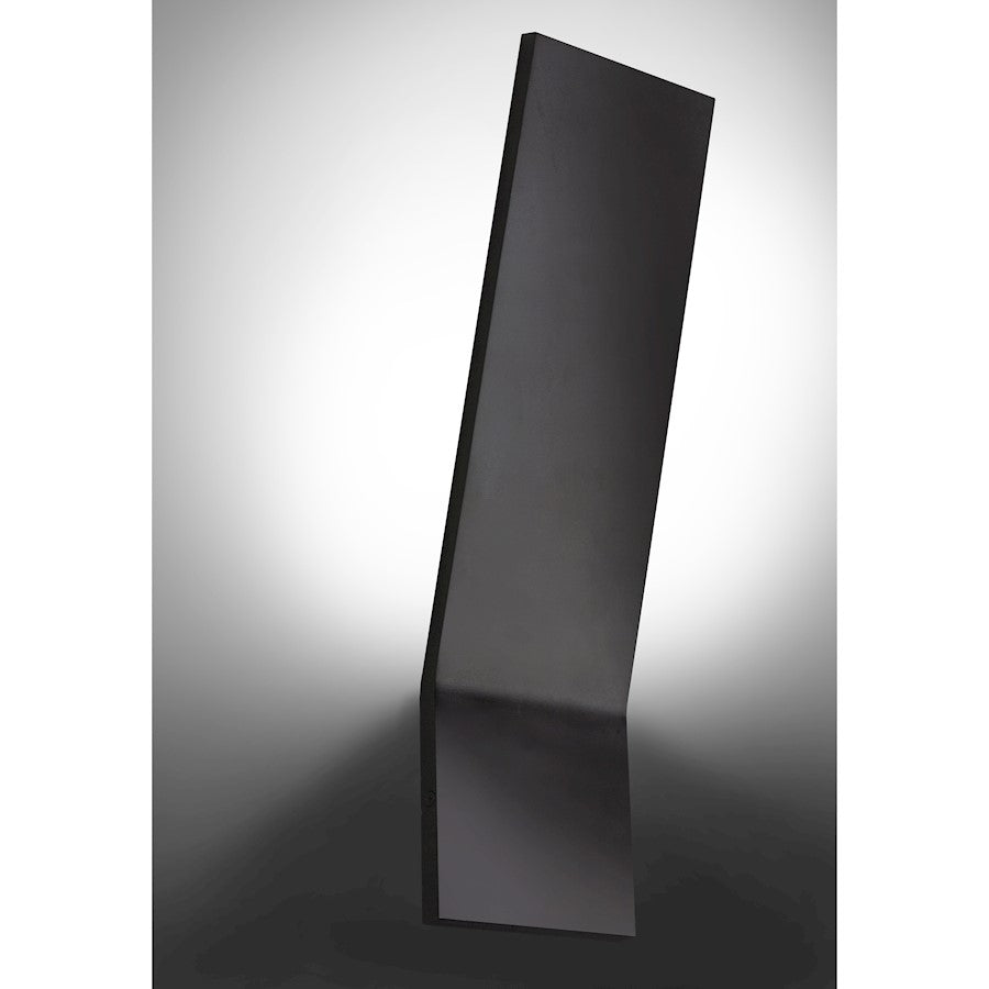 Dainolite Sanja 18in 1-Light LED Wall Sconce | Modern Matte Black Metal and Frosted Acrylic | Hallway & Bedroom Accent Light | Model SNJ-1820LEDW-MB