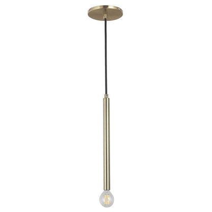 Dainolite Sanya 12in 1-Light Linear Pendant | Modern Aged Brass Metal | Kitchen Island & Dining Room | 1 x 1 x 12 in | Model SNY-121P-AGB