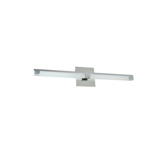 Dainolite Soho 28in 2-Light Vanity Light | Modern Polished Chrome and White Acrylic | Bathroom Vanity | 28 x 4 x 6 in | Model SOH-28W-PC