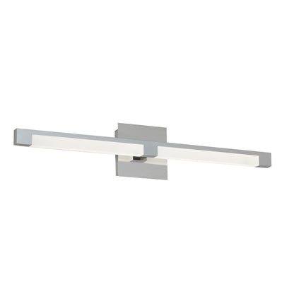 Dainolite Soho 28in 2-Light Vanity Light | Modern Polished Chrome and White Acrylic | Bathroom Vanity | 28 x 4 x 6 in | Model SOH-28W-PC
