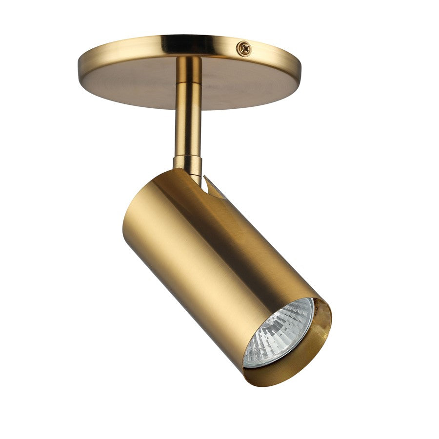 Dainolite Stanly 5in 1-Light Spotlight | Contemporary Aged Brass Metal | Outdoor Accent & Landscape | 5 x 5 x 7 in | Model STY-71SPT-AGB