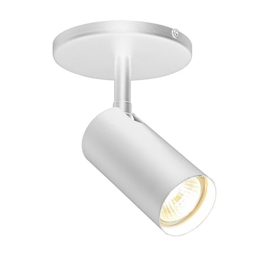Dainolite Stanly 5in 1-Light Spotlight | Contemporary Matte White Metal | Accent & Landscape Lighting | 5 x 5 x 7.25 in | Model STY-71SPT-MW