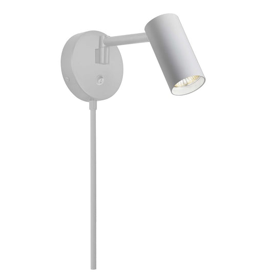 Dainolite Stanly 1-Light Swing Arm Spotlight | Contemporary Matte White Metal | Bedroom & Office Task Light | 10 x 5 x 6 in | Model STY-91WSPT-MW