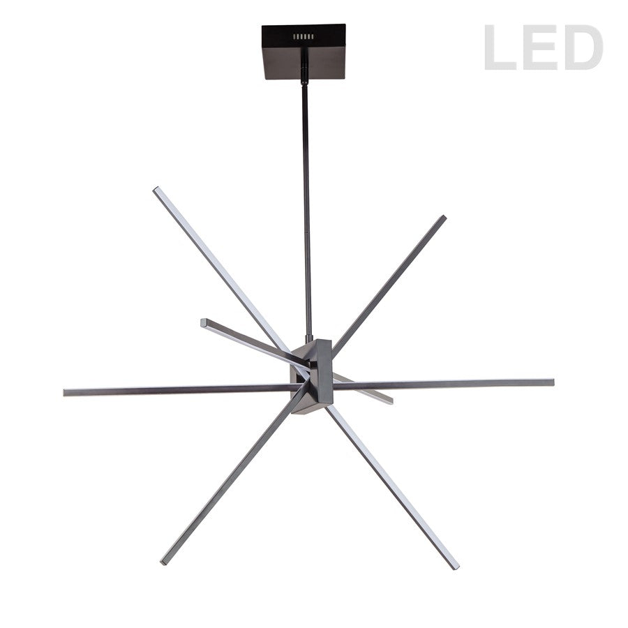 Dainolite Summit 28in 4-Light Pendant | Contemporary Matte Black Metal | Kitchen Island & Dining Room | 3000 Lumens, 3000K | Model SUM-34P-MB
