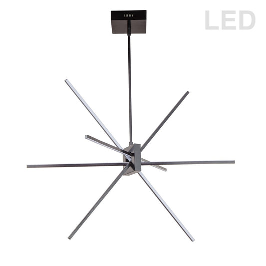 Dainolite Summit 28in 4-Light Pendant | Contemporary Matte Black Metal | Kitchen Island & Dining Room | 3000 Lumens, 3000K | Model SUM-34P-MB