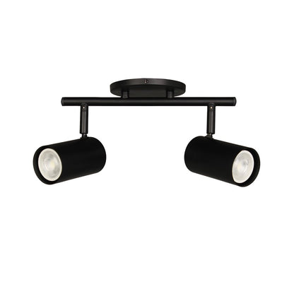 Dainolite Taylor 15in 2-Light Track Light | Contemporary Matte Black Metal | Kitchen & Dining Room | 15 x 7 x 5 in | Model TAY-122SF-MB