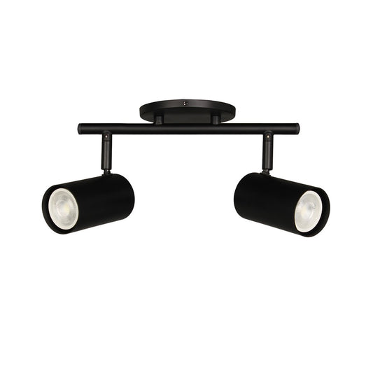 Dainolite Taylor 15in 2-Light Track Light | Contemporary Matte Black Metal | Kitchen & Dining Room | 15 x 7 x 5 in | Model TAY-122SF-MB