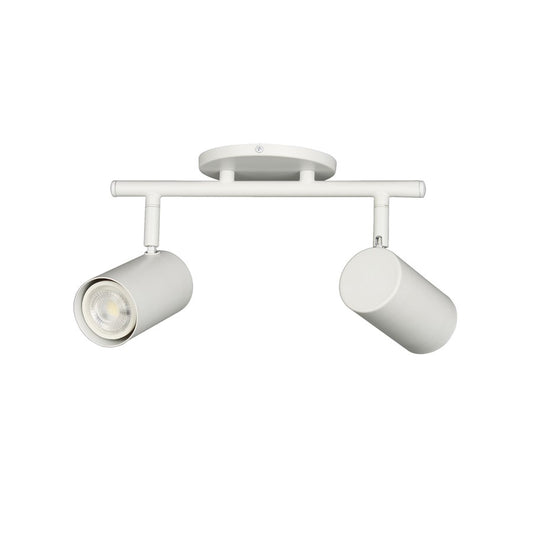 Dainolite Taylor 15in 2-Light Track Light | Contemporary Matte White Metal | Kitchen & Dining Room | 15 x 7 x 5.5 in | Model TAY-122SF-MW